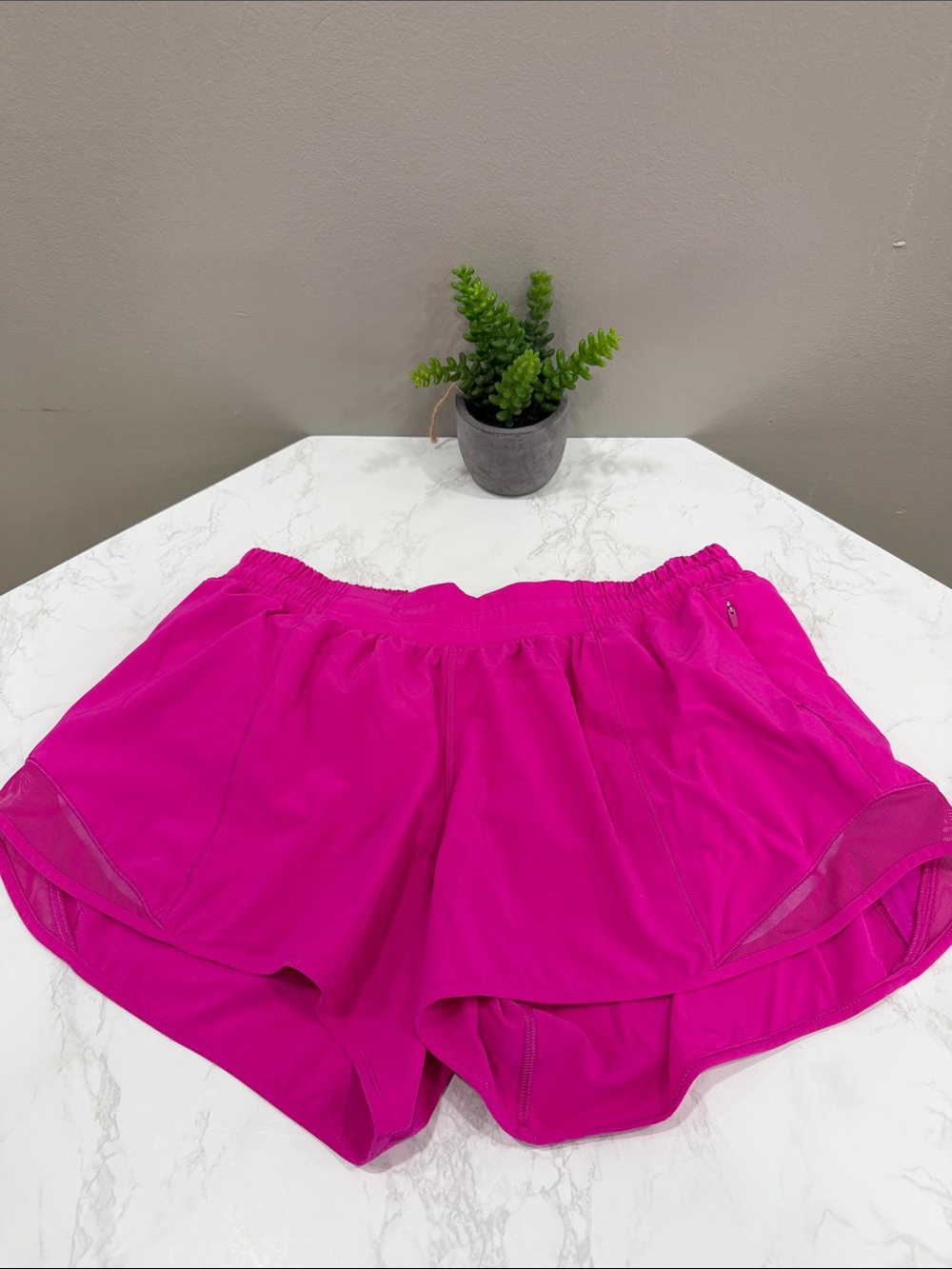 Lululemon Pink Women's Athletic Shorts Hotty Hot Size 10 4”inseam